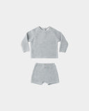 Quincy Mae Summer Knit Set ~ Heathered Sky