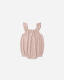 Quincy Mae Ribbed Ruffle Romper ~ Posy