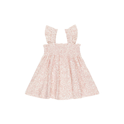 Quincy Mae Smocked Jersey Dress ~ Pink Blossom