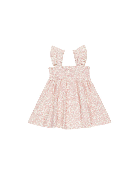 Quincy Mae Smocked Jersey Dress ~ Pink Blossom