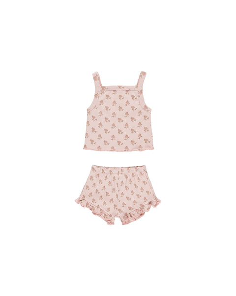 Quincy Mae Evie Tank + Shortie Set ~ Roses