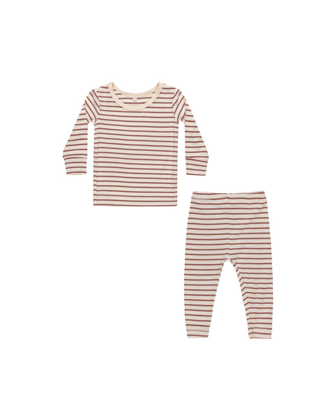 Quincy Mae Bamboo Pajama Set ~ Candy Stripe