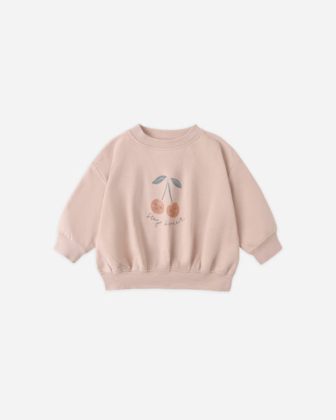 Quincy Mae Relaxed Sweatshirt ~ Cherry