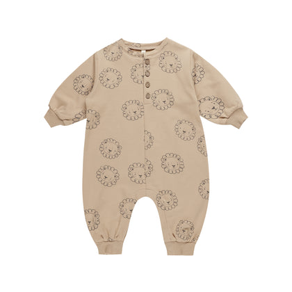 Quincy Mae Relaxed Fleece Jumpsuit ~ Lions