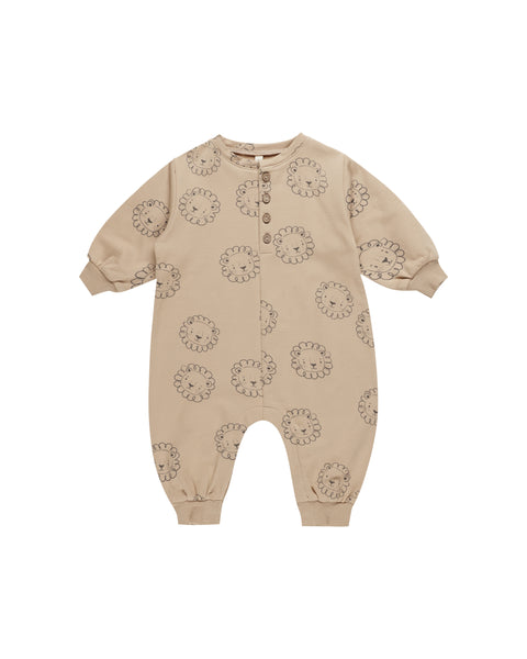 Quincy Mae Relaxed Fleece Jumpsuit ~ Lions