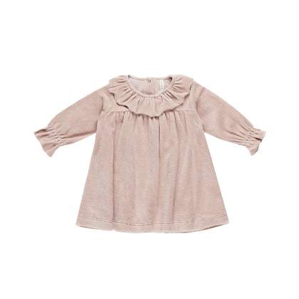 Quincy Mae Velour Dress ~ Blush