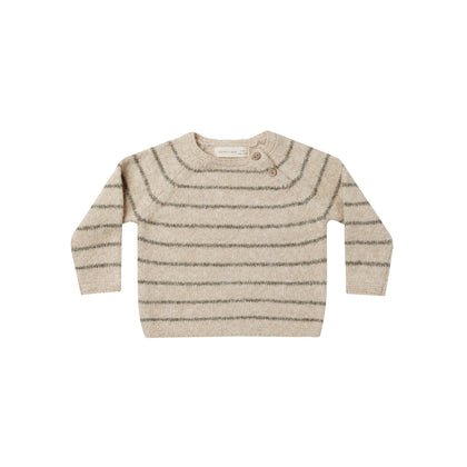 Quincy Mae Ace Knit Sweater ~ Basil Stripe