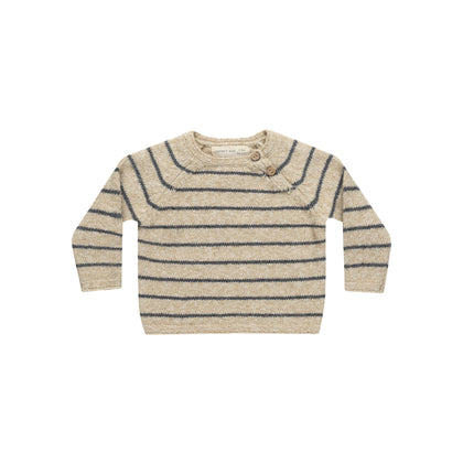 Quincy Mae Ace Knit Sweater ~ Indigo Stripe