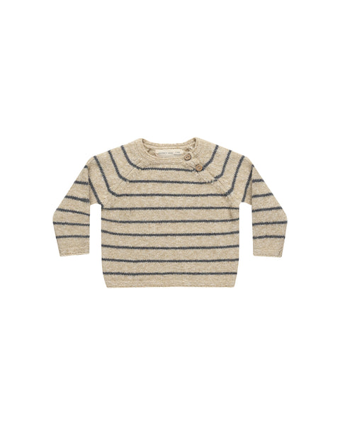 Quincy Mae Ace Knit Sweater ~ Indigo Stripe