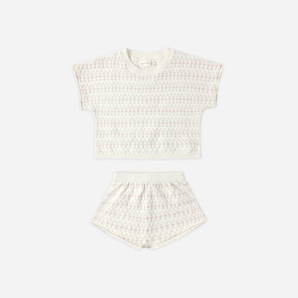 Quincy Mae Relaxed Summer Knit Set ~ Ivory
