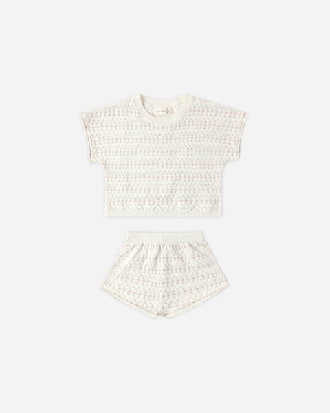 Quincy Mae Relaxed Summer Knit Set ~ Ivory