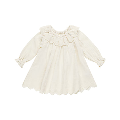 Quincy Mae Long Sleeve Isla Dress ~ Ivory