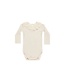 Quincy Mae Ruffle Collar Bodysuit ~ Natural