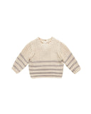 Quincy Mae Rex Sweater ~ Fog Stripe