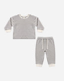Quincy Mae Cozy Set ~ Slate Stripe