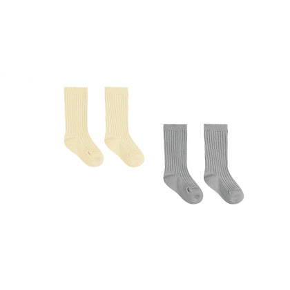 Quincy Mae Sock Set ~ Sky, Yellow