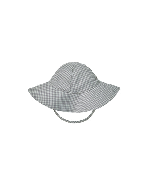 Quincy Mae Woven Sun Hat ~ Blue Gingham