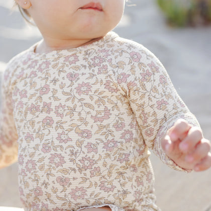 Quincy Mae Olivia Rashguard One-Piece Dahlia