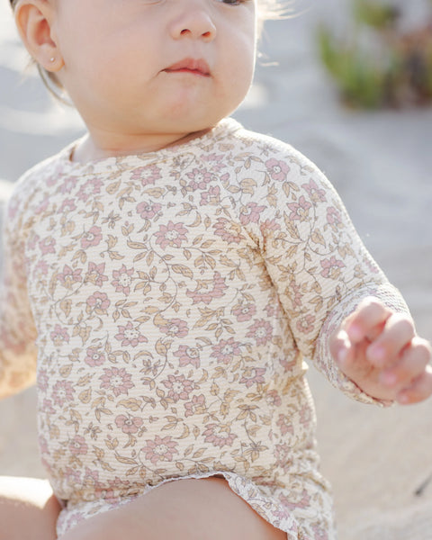 Quincy Mae Olivia Rashguard One-Piece Dahlia