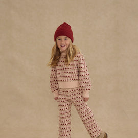 Rylee + Cru Jacquard Knit Set ~ Ruby Hearts