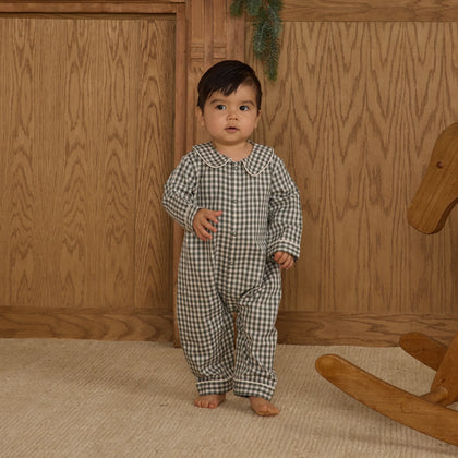 Rylee & Cru Baby Pajama Romper ~ Evergreen