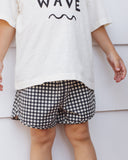 Rylee & Cru Swim Trunk ~ Black Gingham