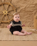 Rylee + Cru Sailor Romper ~ Black
