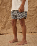 Rylee & Cru Swim Trunk ~ Black Gingham