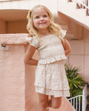 Rylee + Cru Tiered Mini Skirt ~ Summer garden