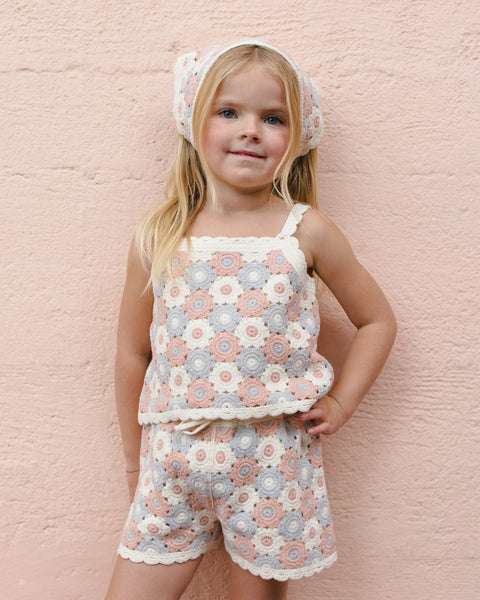 Rylee + Cru Lili Knit Set ~ Blue, Light Pink, Ivory