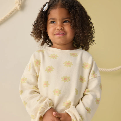 Rylee + Cru Spongey Knit Set ~ Yellow Daisy
