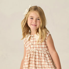 Rylee + Cru Collared Babydoll Dress Cherry Check
