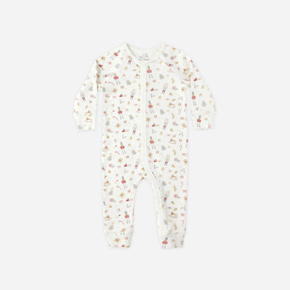 Rylee & Cru Organic Long John Pajamas ~ Festive