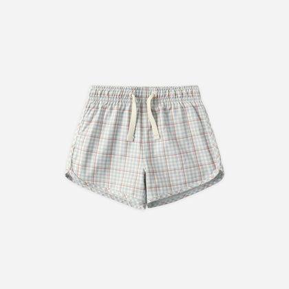 Rylee & Cru Swim Trunk ~ Swim Trunk Light Blue Plaid