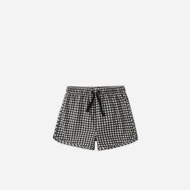 Rylee & Cru Swim Trunk ~ Black Gingham
