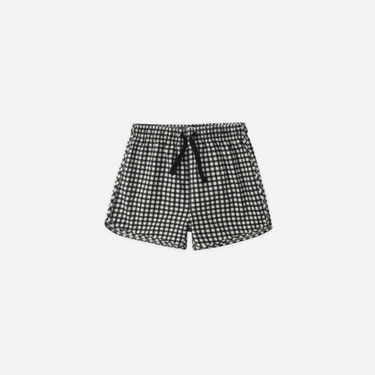 Rylee & Cru Swim Trunk ~ Black Gingham