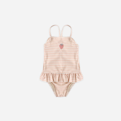 Rylee + Cru Tori Skirted One-Piece ~ Petal Gingham