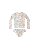 Rylee + Cru Rashguard Girls Set ~ Flower Fields
