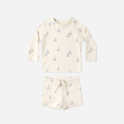 Rylee + Cru Boys Rashguard Set Sail