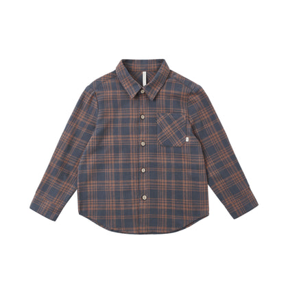 Rylee + Cru Collared LS Shirt ~ Midnight Plaid