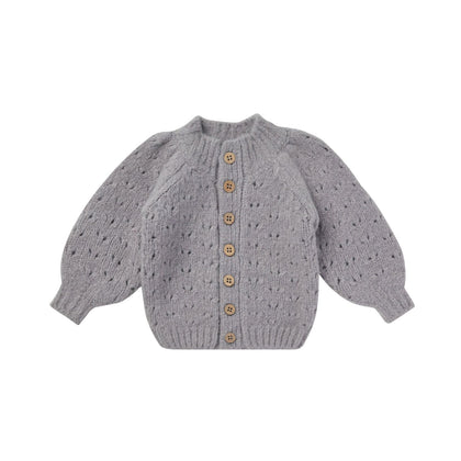 Rylee + Cru Tulip Cardigan ~ Dusty Blue