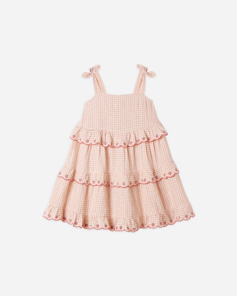 Rylee + Cru Ruffled Swing Dress ~ Petal Gingham