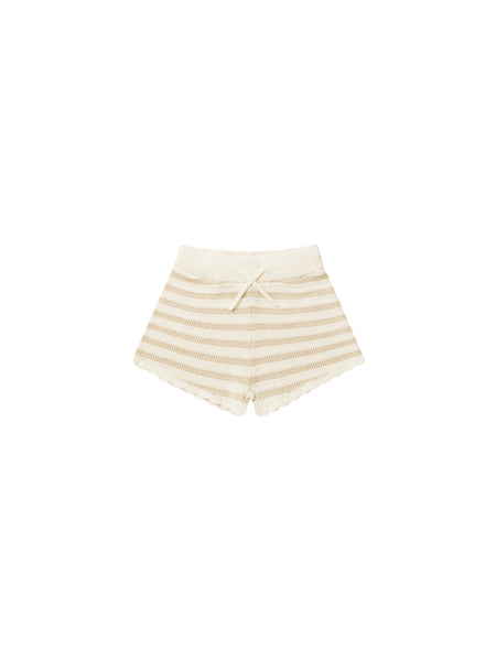 Rylee + Cru Knit Shorts ~ Sand Stripe