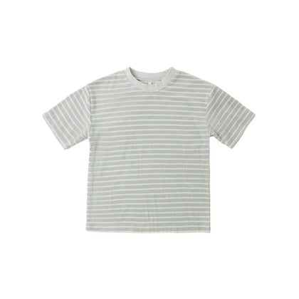 Rylee + Cru Terry Relaxed Tee ~ Seafoam Stripe