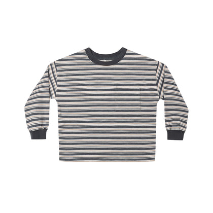 Rylee & Cru Relaxed Long Sleeve Tee ~ Blue Stripe