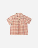 Rylee & Cru Lapel Collar Shirt Poppy Gingham