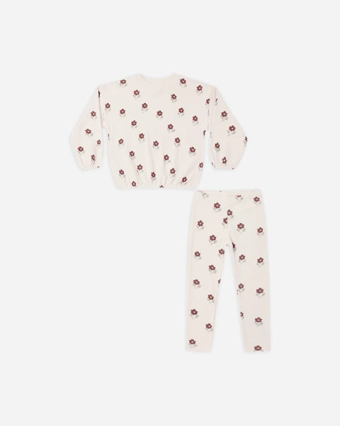 Rylee + Cru Spongey Knit Set ~ Petal Daisy