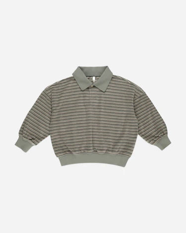 Rylee & Cru Collard Sweatshirt ~ Retro Stripe