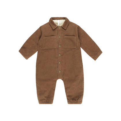 Rylee & Cru Cord Baby Jumpsuit ~ Saddle