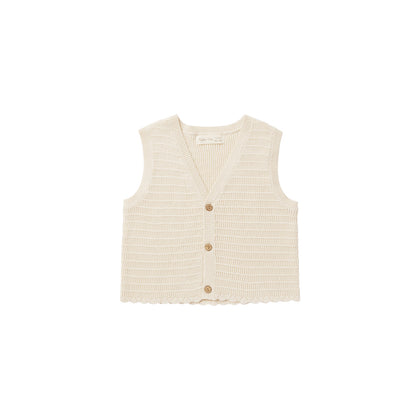 Rylee + Cru Knit Vest ~ Natural